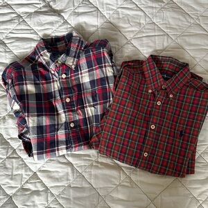 Ralph Lauren boys plaid long sleeve shirts size M